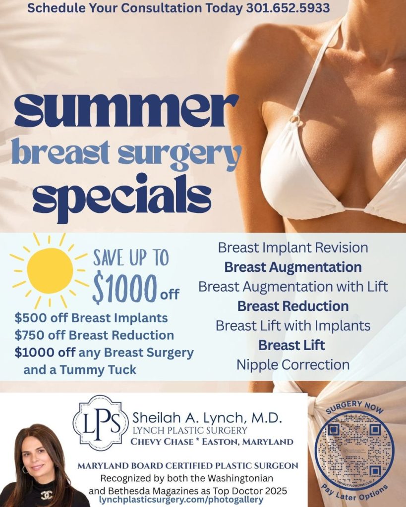 $750 off Breast reduction and lift Breast Surgery all Summer