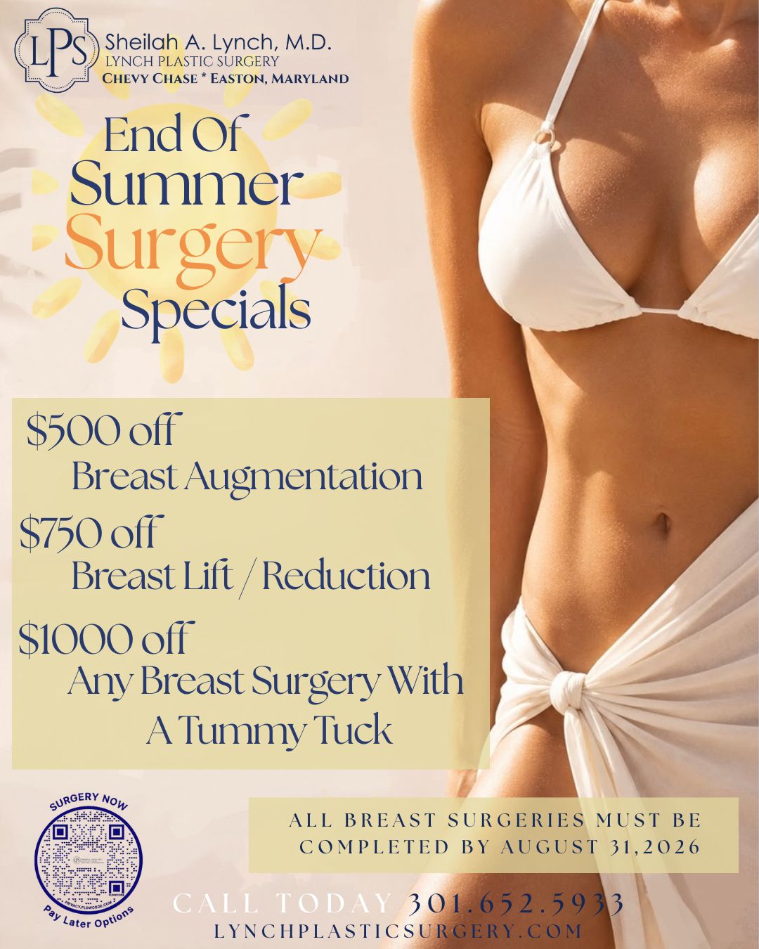 $500 Off Breast Augmentation $750 Off Breast Lift - Reduction Breast Surgeon Maryland